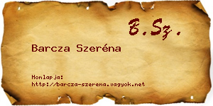 Barcza Szeréna névjegykártya